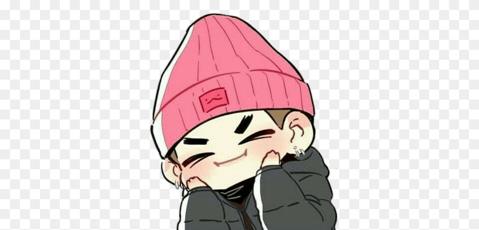 Bts V Taehyung Chibi Cute Vlive Adorable, Cap, Clothing, Hat, Book Free Png Download