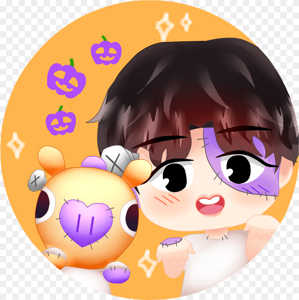 Bts X Bt21 Halloween Pin Dish With Spirals, Baby, Person, Face, Head Free Png