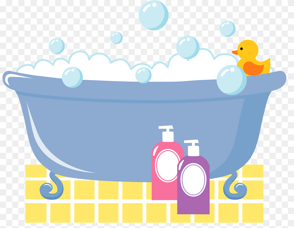 Bubble Bath Clipart, Bathing, Bathtub, Person, Tub Png Image