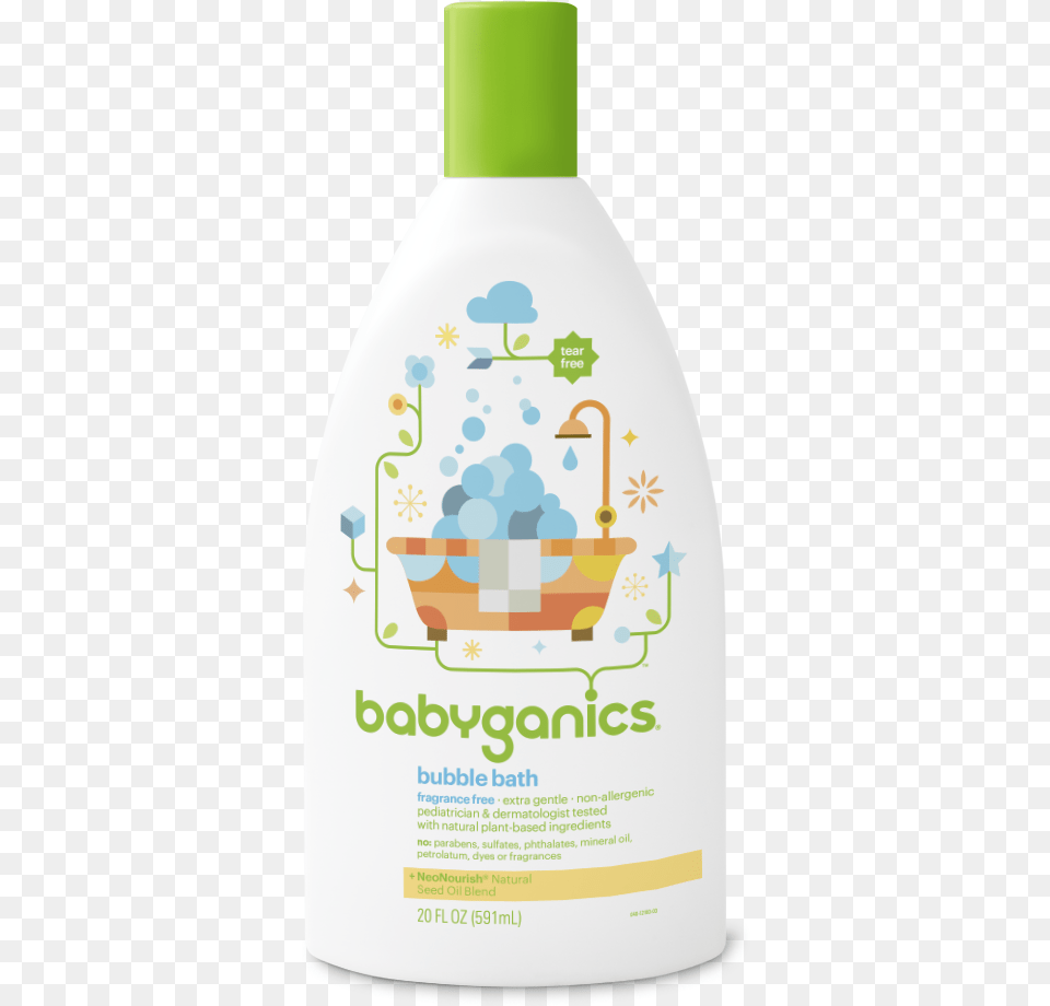 Bubble Bath Fragrance Babyganics Baby Bubble Bath With Shampoo Amp Body, Bottle, Advertisement, Lotion Free Png