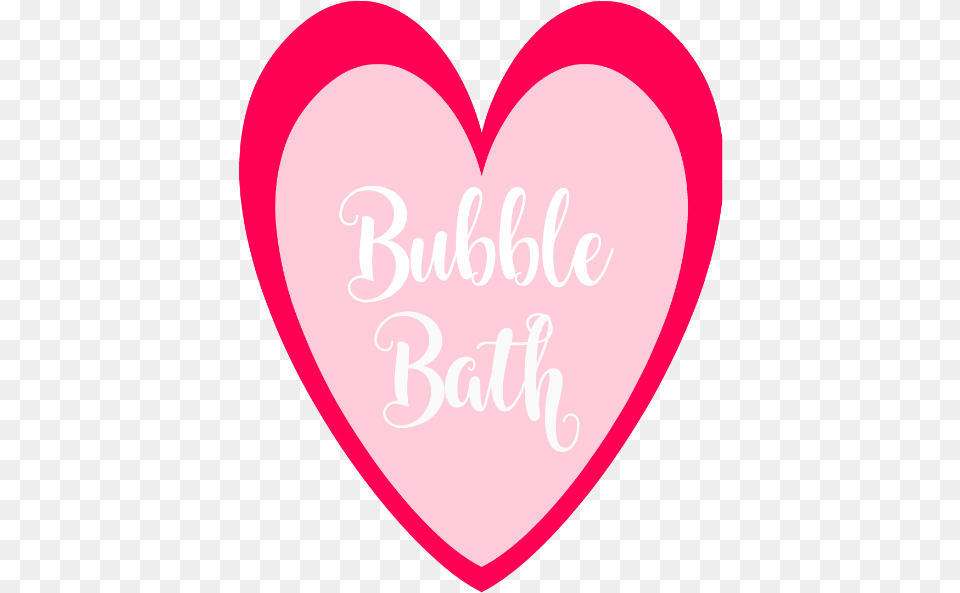 Bubble Bath Label, Heart Png