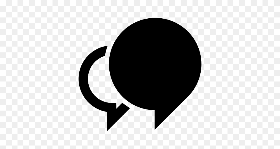 Bubble Chat Communication Double Message Round Speech Talk Icon, Gray Png