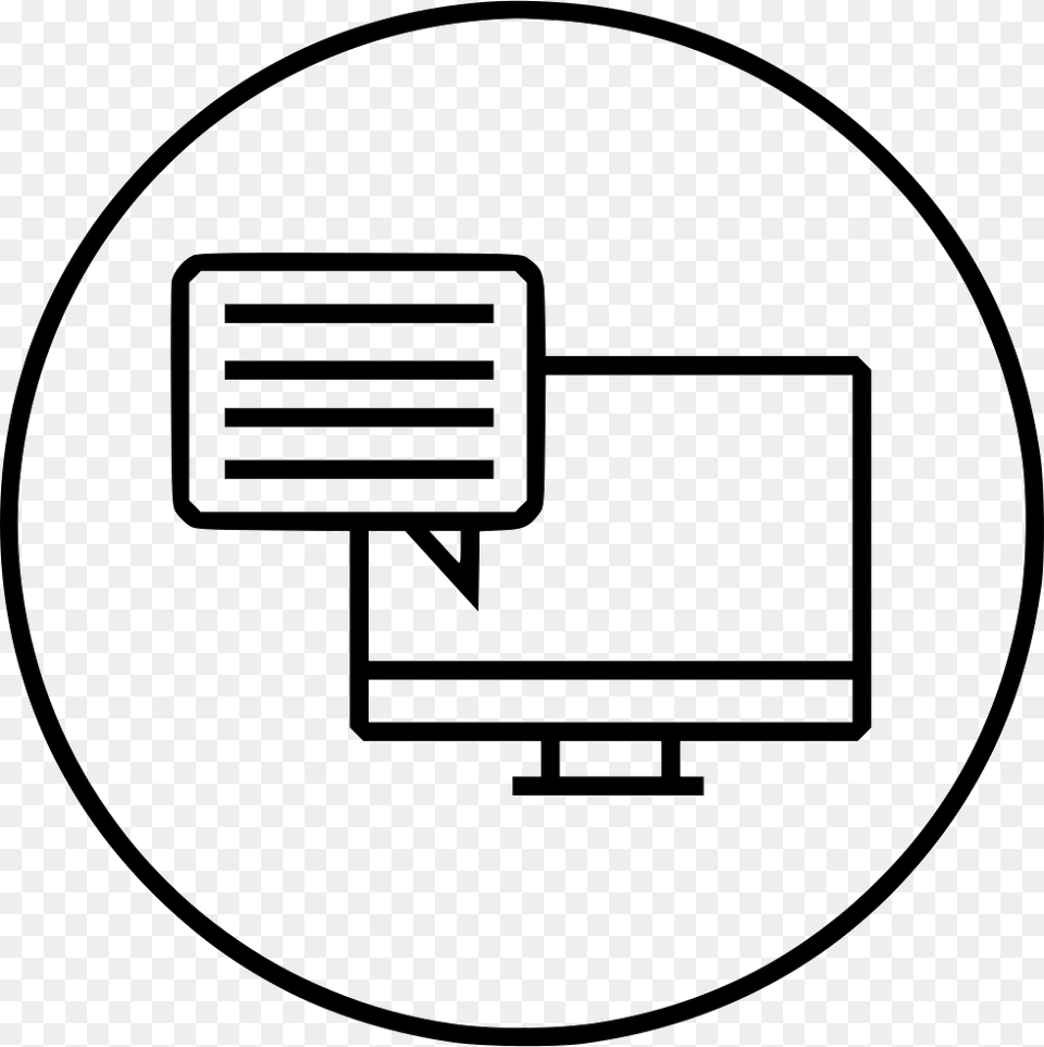 Bubble Chat Computer Message Speech Talk Comments Line Art Free Png