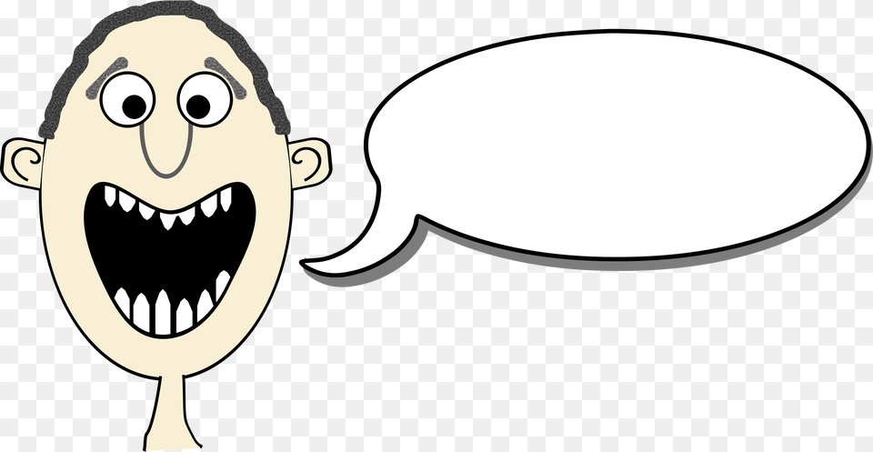 Bubble Clip Art Cartoon With Speech Bubbles, Face, Head, Person, Cutlery Free Png