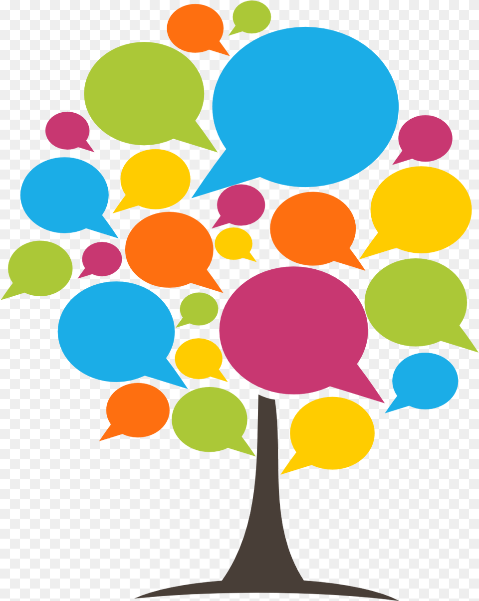 Bubble Clipart Tree Speech Language Clipart, Balloon, Art, Graphics, Pattern Free Png Download