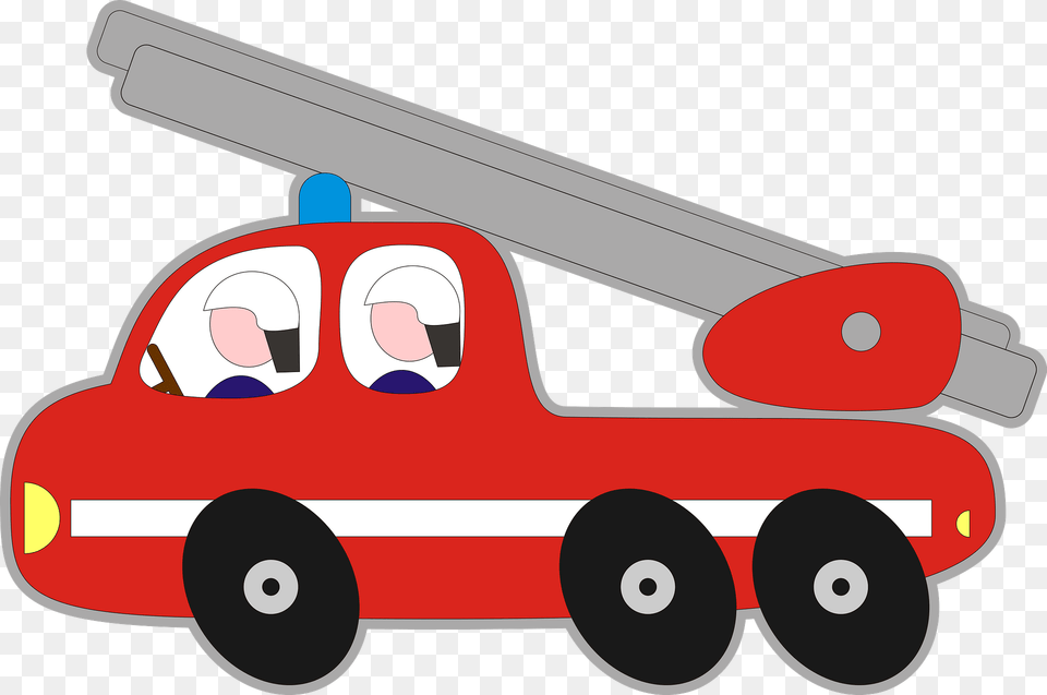 Bubble Fire Engine Ladder Truck Clipart, Vehicle, Transportation, Tool, Plant Png