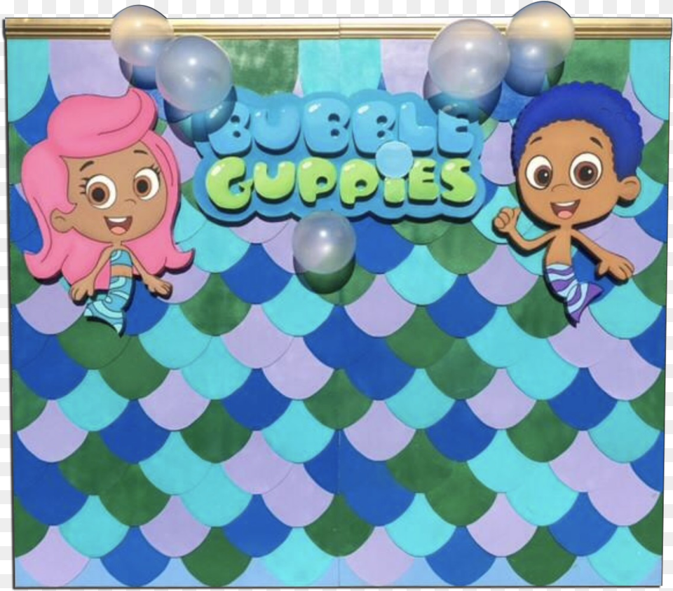 Bubble Guppies Backdrop Panels, Balloon, Face, Head, Person Png Image