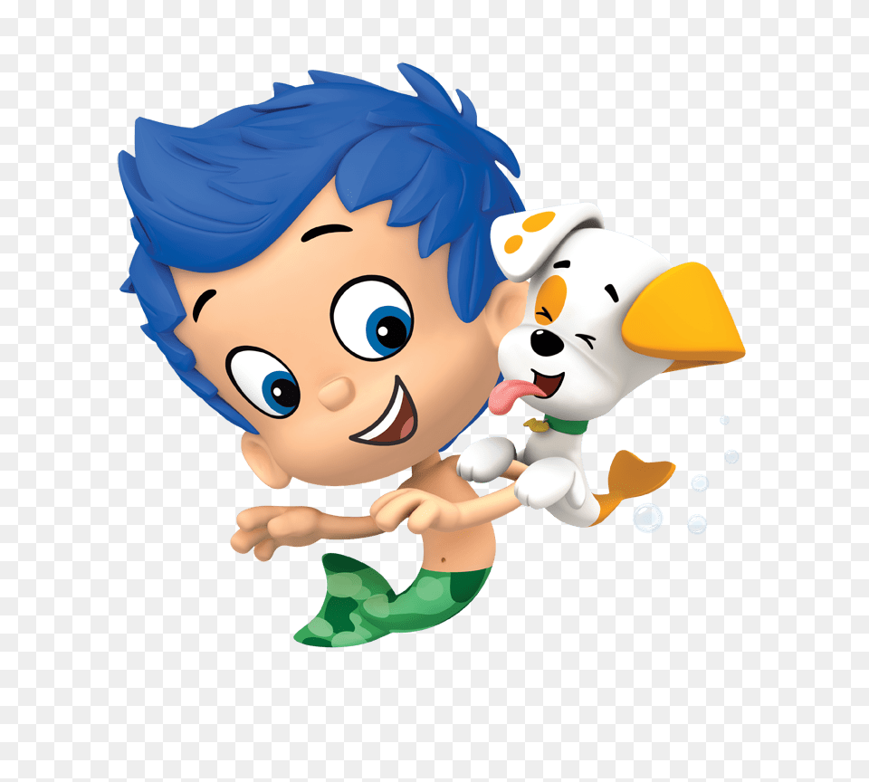 Bubble Guppies Gil And Puppy, Face, Head, Person, Doll Png Image
