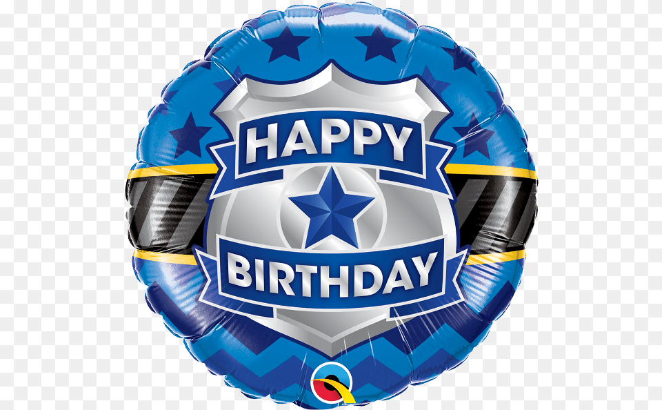 Bubble Guppies Happy 18th Blue Round Foil Balloon Hd Happy Birthday Badge Police, Ball, Football, Soccer, Soccer Ball Free Png Download
