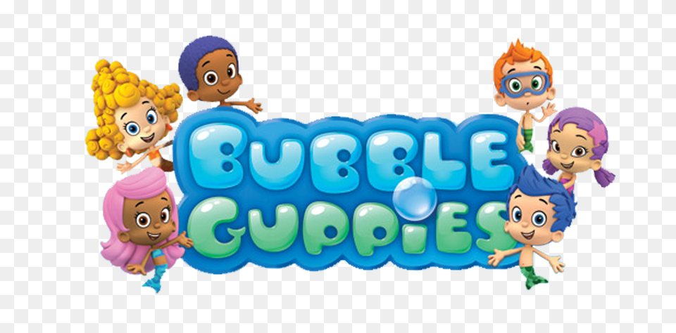 Bubble Guppies Logo, Doll, Toy, Baby, Person Png