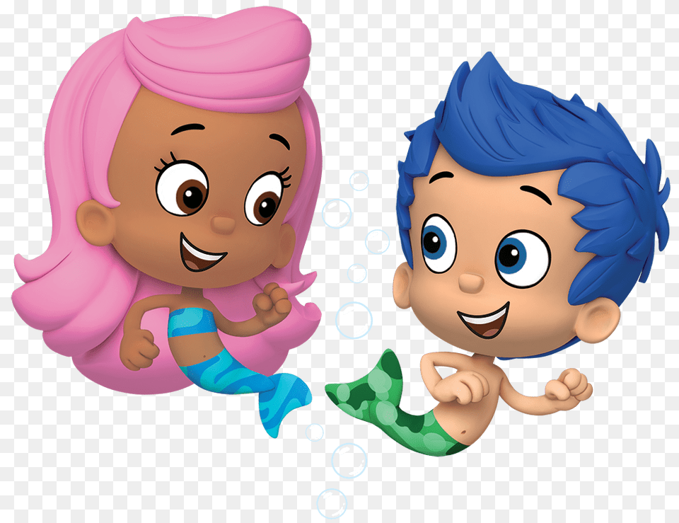 Bubble Guppies Molly And Gil, Doll, Face, Head, Person Png