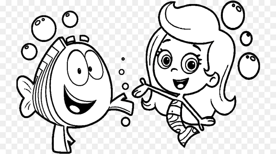Bubble Guppies Printable Coloring Pages, Art, Baby, Person, Head Free Png
