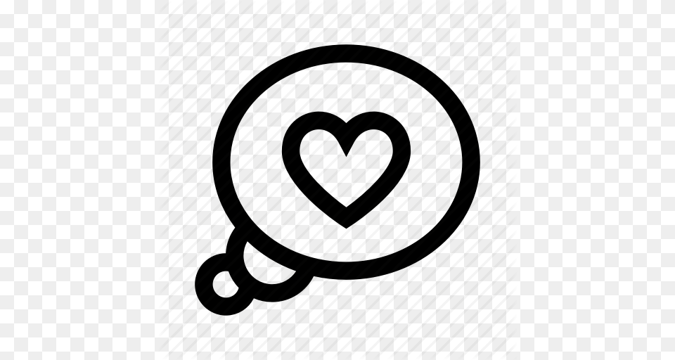Bubble Heart Love Romantic Think Icon Png