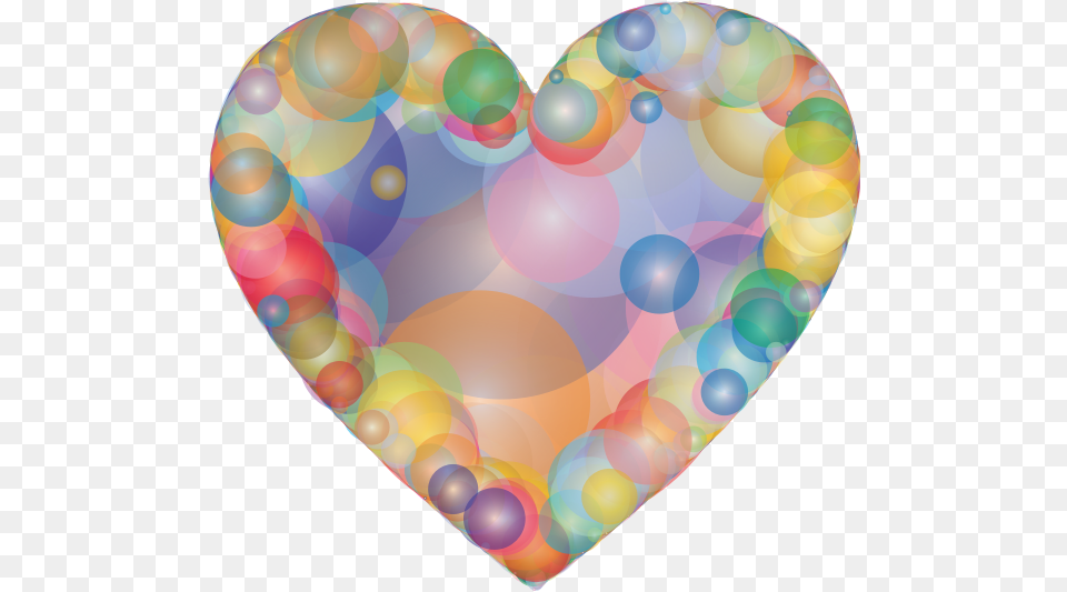Bubble Heart Rainbow Circle, Balloon, Pattern Png