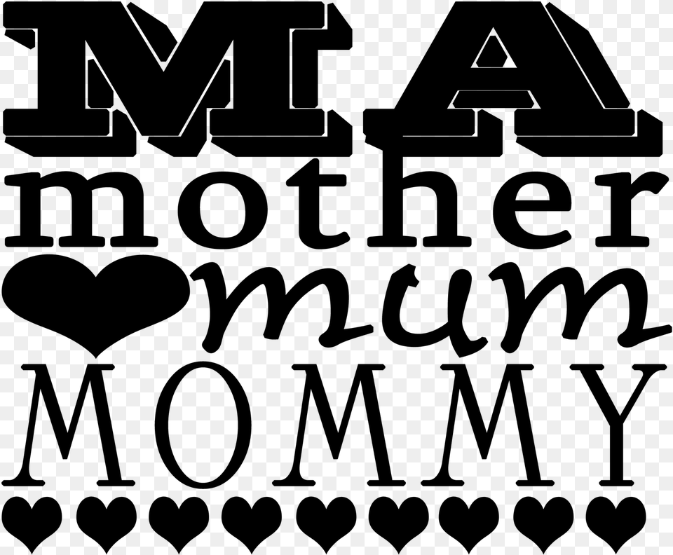 Bubble Letter Happy Mother S Day Download, Gray Png