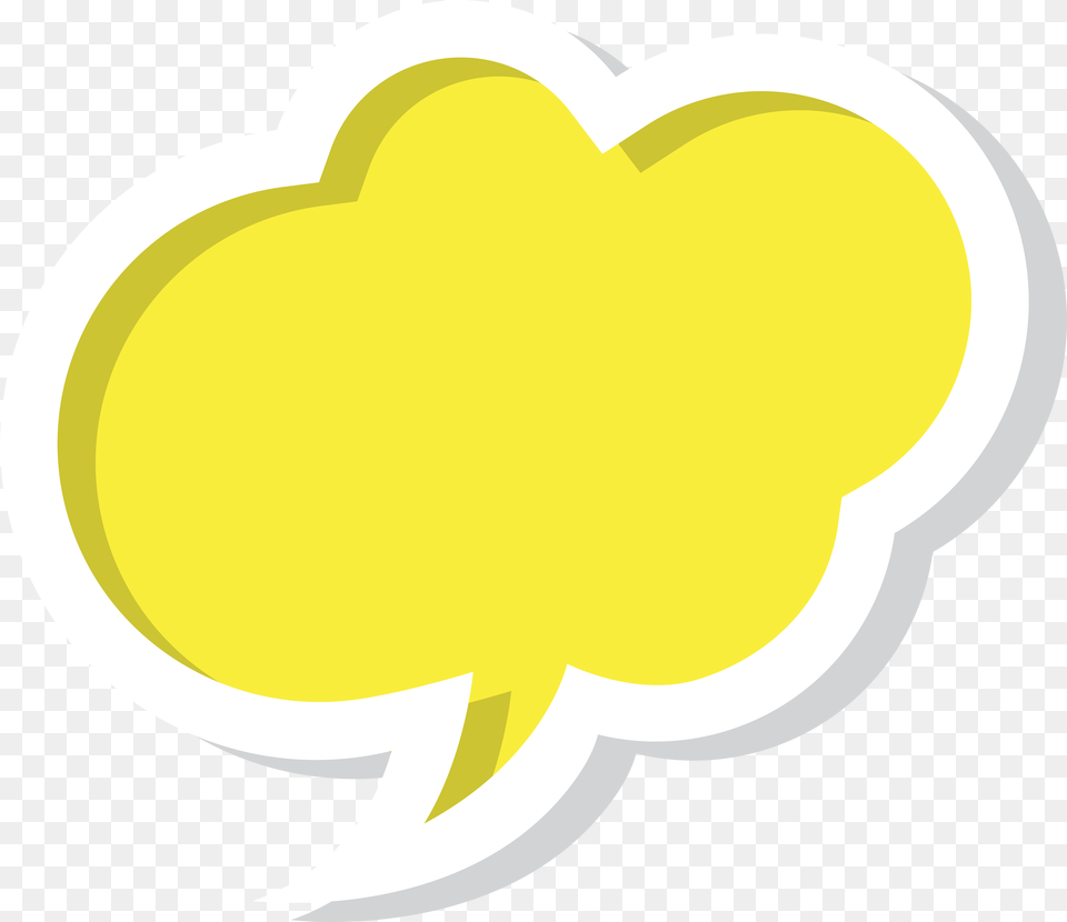 Bubble Speech Cloud Yellow Clip Art Heart, Logo Free Png
