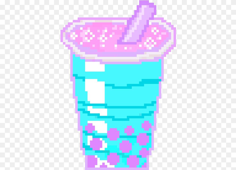 Bubble Tea Pixel Art, Cream, Dessert, Food, Ice Cream Png Image