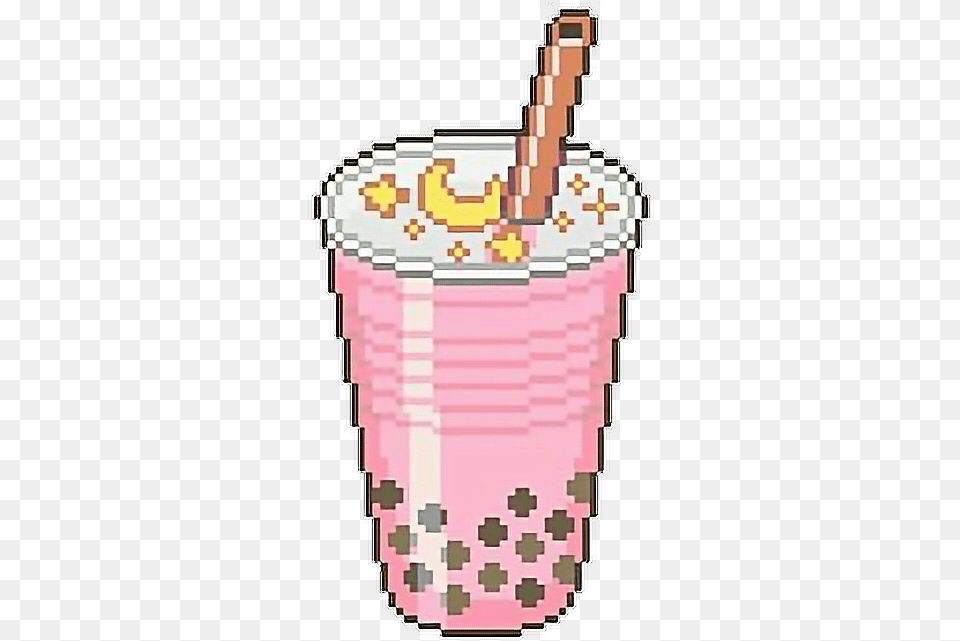 Bubble Tea Pixel Clipart Bubble Tea Pixel Art, Beverage, Juice, Smoothie, Milk Free Png Download