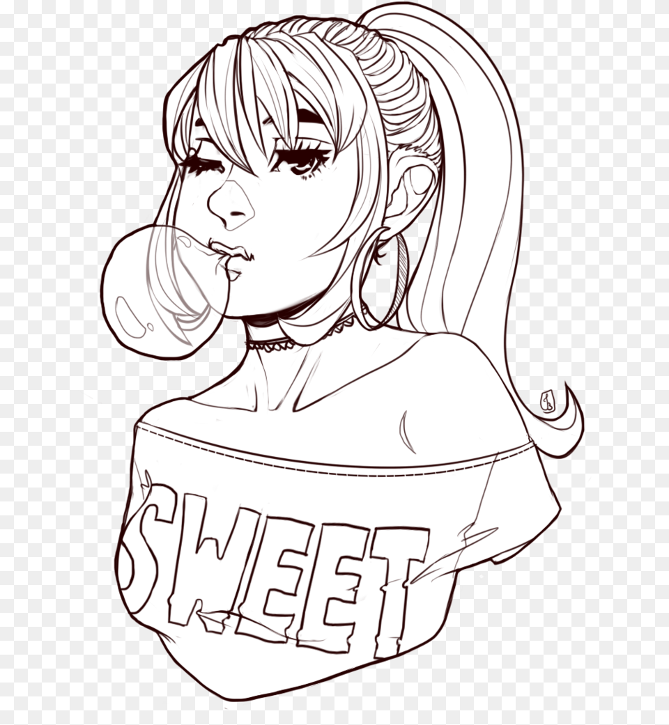 Bubblegum Art Bust Shot Female, Book, Comics, Publication, Baby Free Transparent Png