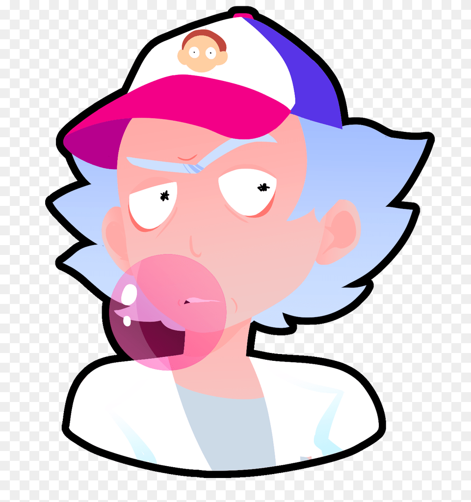 Bubblegum Rick Magnet Sodastrawberry Tictail, Clothing, Hat, Baby, Person Free Png