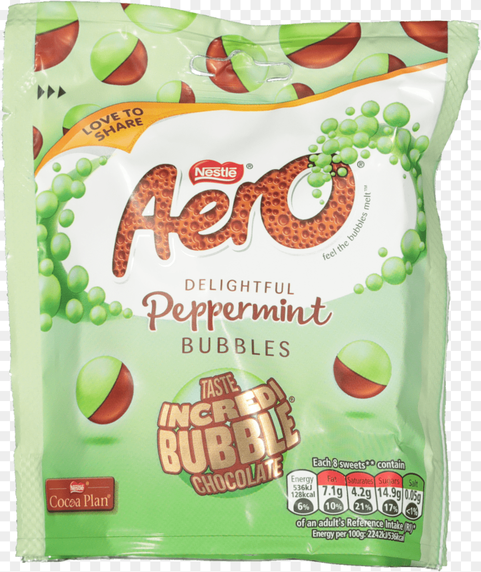 Bubbles Aero Chocolate Mint, Food, Snack Png Image