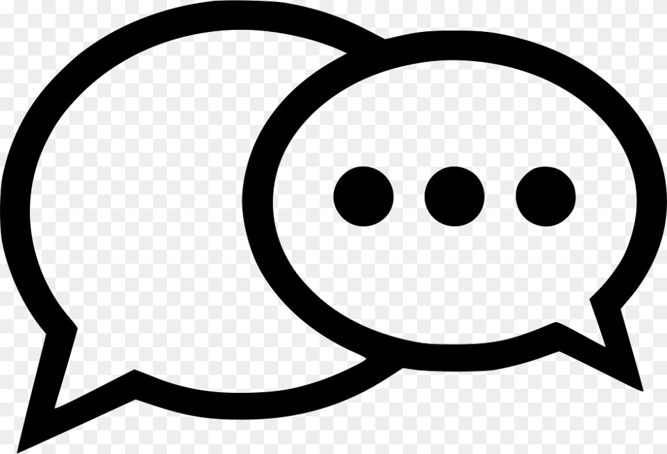 Bubbles Talk Chat Conversation More Wait Comments Conversation Icon, Stencil Png