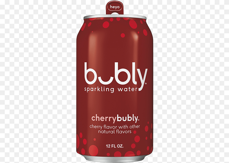 Bubly Cherry, Can, Tin, Beverage, Soda Png Image