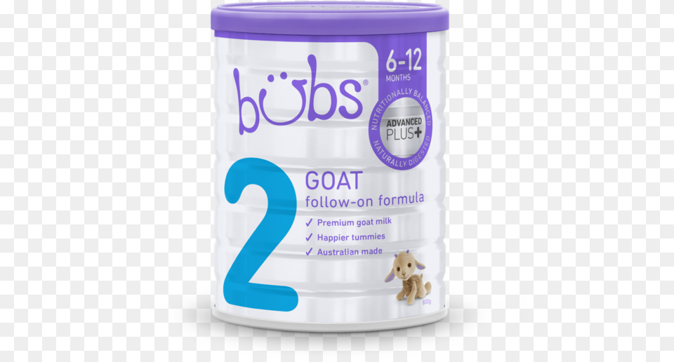 Bubs Advanced Plus Goat Milk Follow On Formula Stage, Bottle, Shaker Png Image
