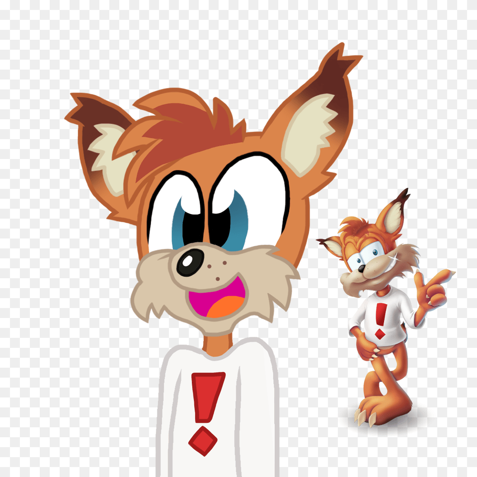 Bubsy Bobcat, Cartoon, Toy, Person, Animal Free Png Download
