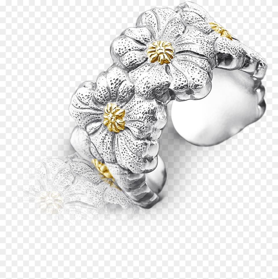 Buccellati Rings Gardenia Eternelle Jewelry Buccellati Silver Ring, Bonnet, Clothing, Hat, Adult Free Png Download