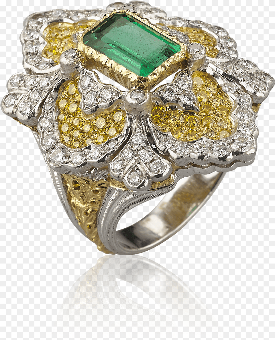 Buccellati Rings Opera Ring Jewelry Ring, Accessories, Gemstone, Diamond, Emerald Free Png Download