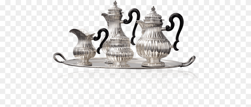 Buccellati Tea Coffee Sets Piemontese Tea And Antique, Pottery, Silver, Jug, Smoke Pipe Free Png Download