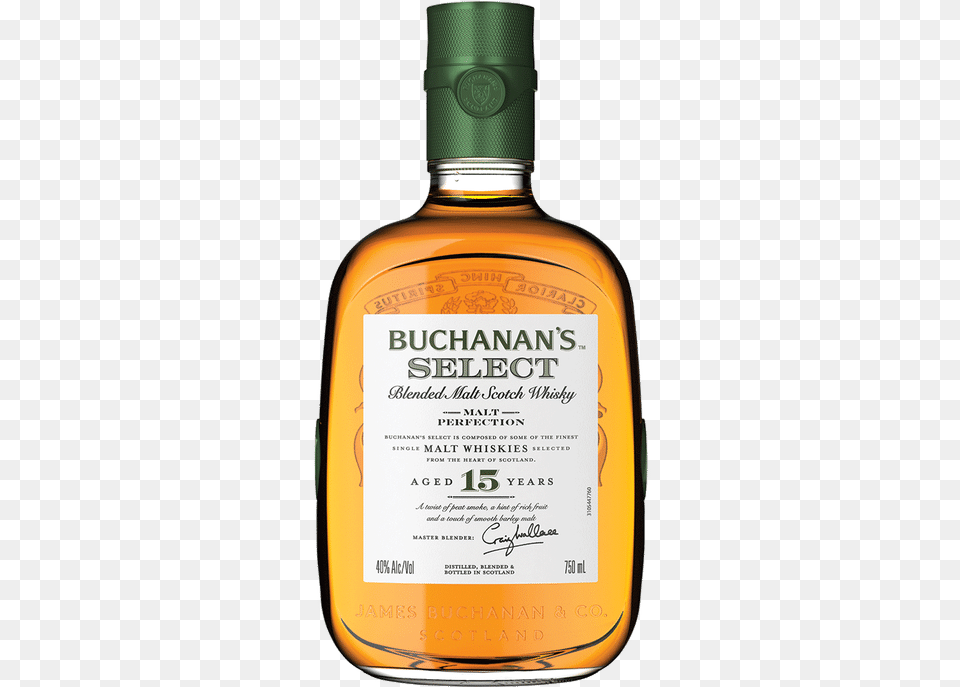 Buchanan S 15 Yr Buchanans Select, Alcohol, Beverage, Liquor, Whisky Png Image