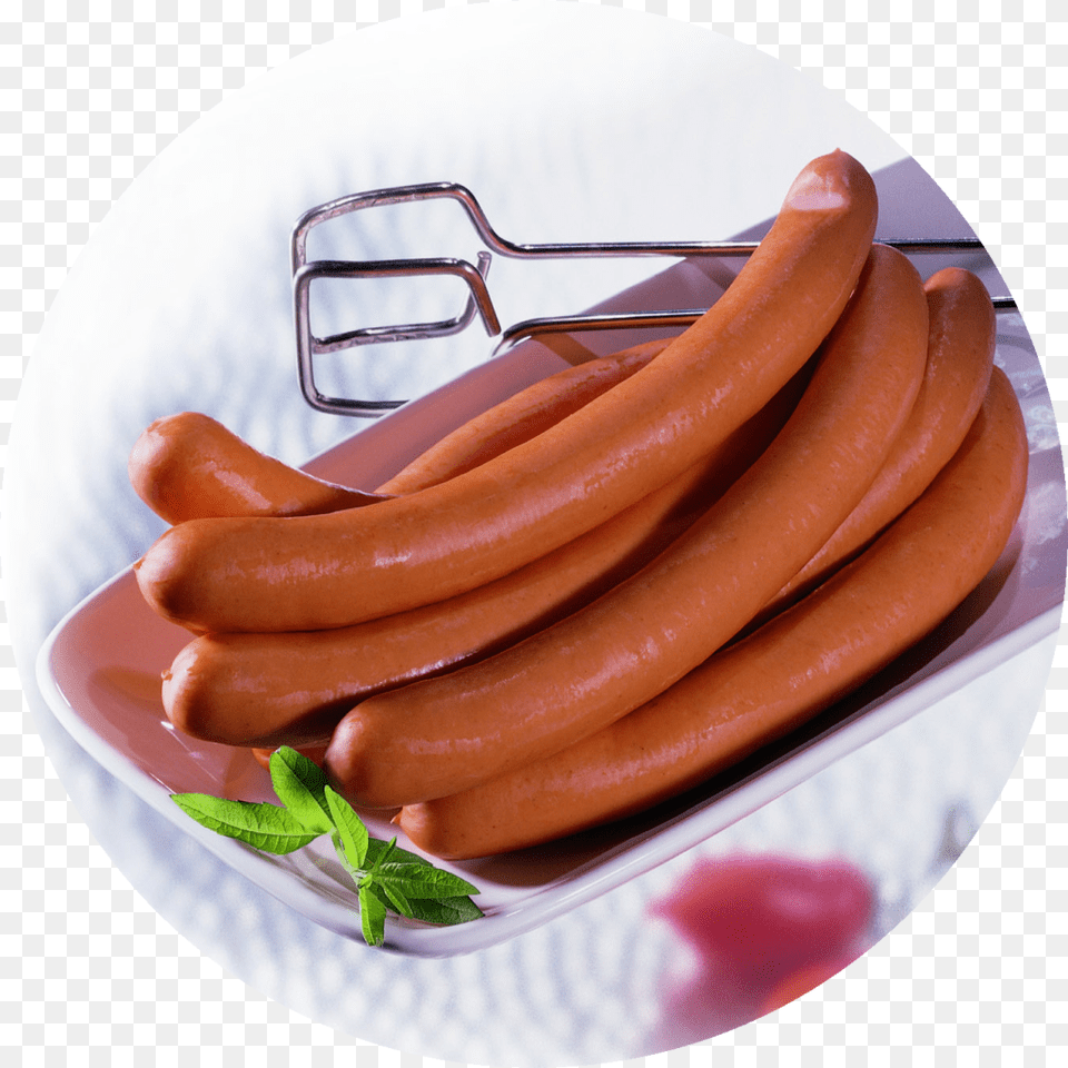 Buchmann Blanched Sausages Sausage Van Hees, Food, Hot Dog, Plate Free Png Download