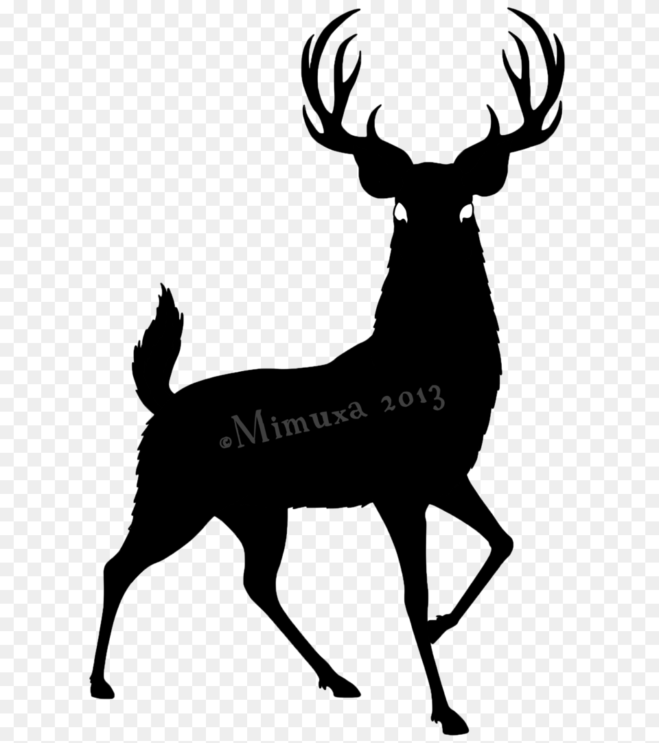 Buck Clipart Deer Tree, Animal, Mammal, Silhouette, Wildlife Free Transparent Png