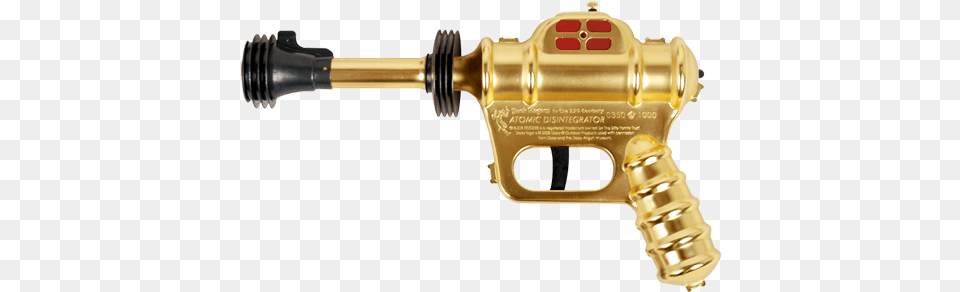 Buck Rogers Atomic Disintegrator Prop Replica By Go Hero Gold Gun, Firearm, Weapon, Handgun, Smoke Pipe Png