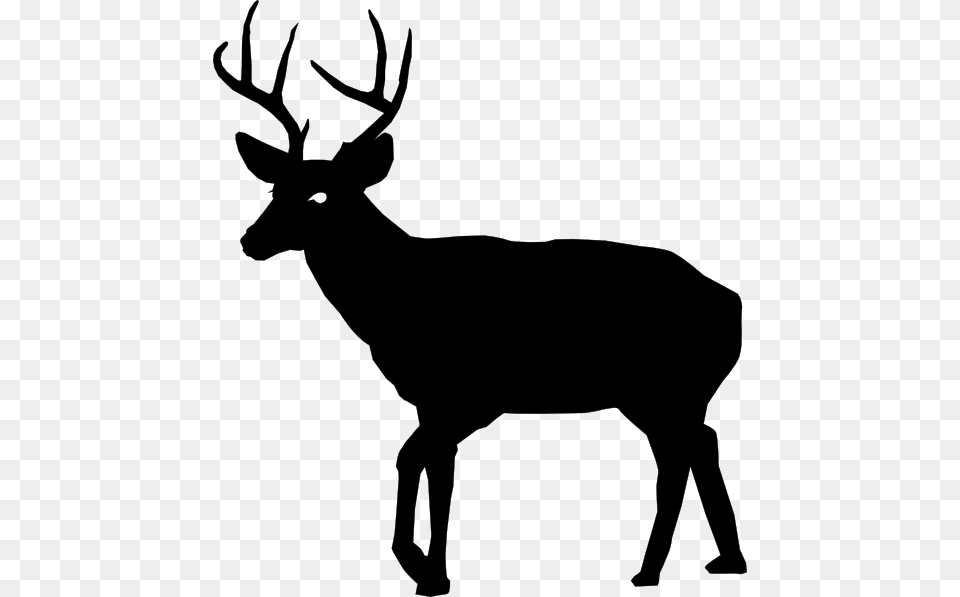 Buck Silhouette Clip Art, Animal, Deer, Elk, Mammal Png