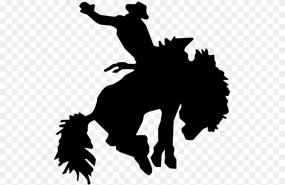 Buck Wild Decal Cowboy On Bucking Horse Clipart, Silhouette, Stencil, Baby, Person Png