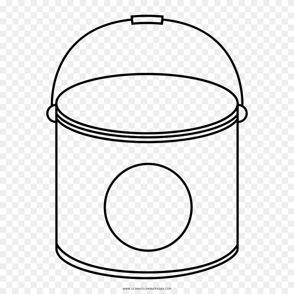 Bucket And Shovel Coloring, Gray Png Image