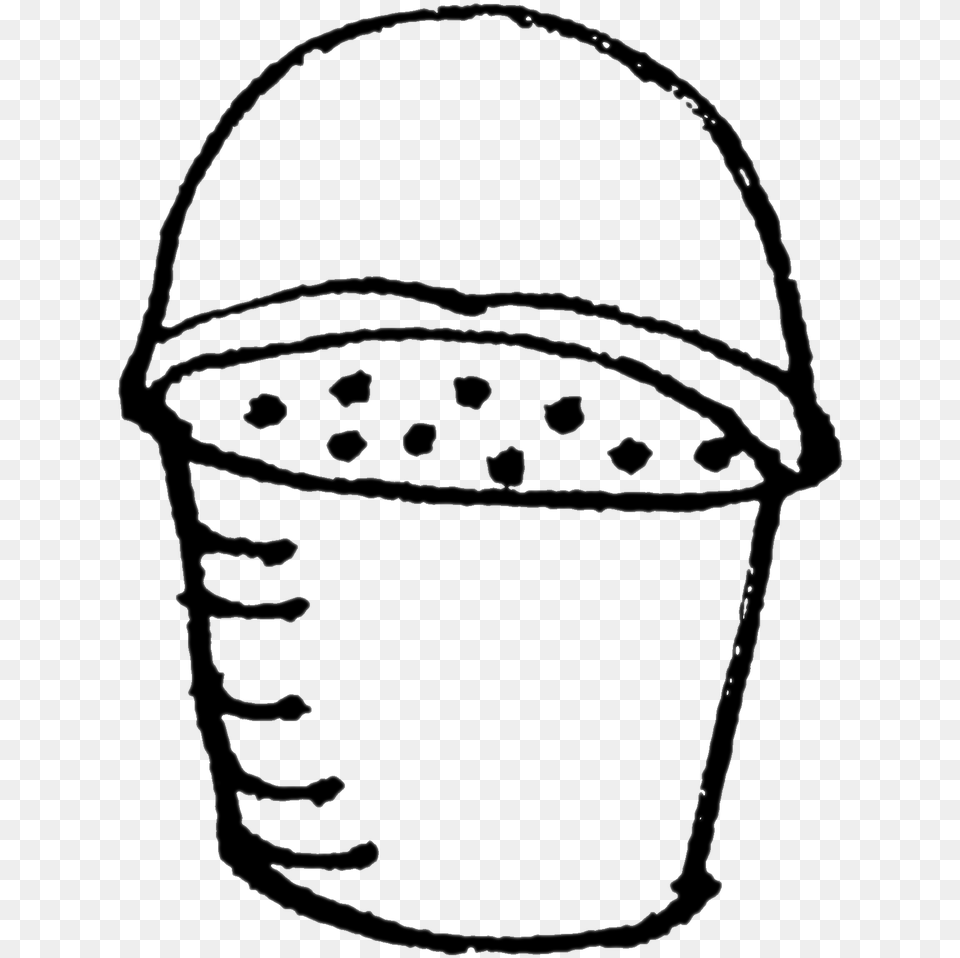 Bucket Beach Sand Line Art, Gray Png Image