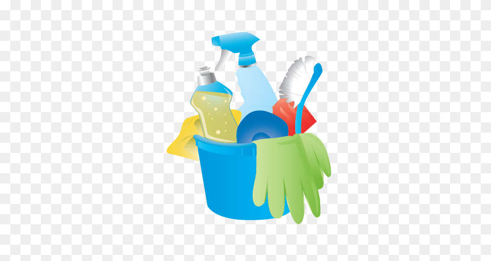 Bucket Cleaning Janitor Rubber Gloves Icon, Person, Bottle, Shaker Png Image