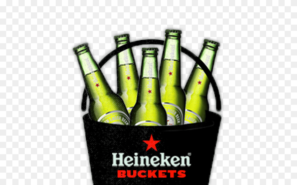 Bucket Feature, Alcohol, Beer, Beer Bottle, Beverage Free Png Download