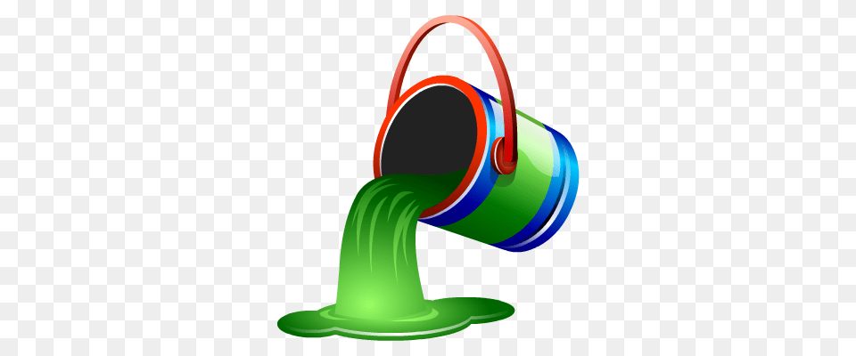 Bucket Fill Green Paint Icon Png Image
