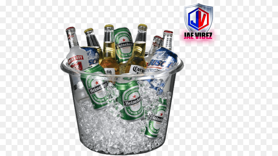 Bucket Of Beer Beer Bucket, Alcohol, Beverage, Beer Bottle, Bottle Free Transparent Png