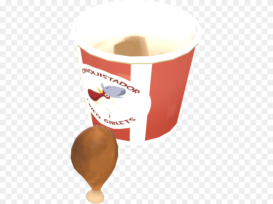 Bucket Of Chicken Chicken, Cup, Cream, Cutlery, Dessert Free Transparent Png