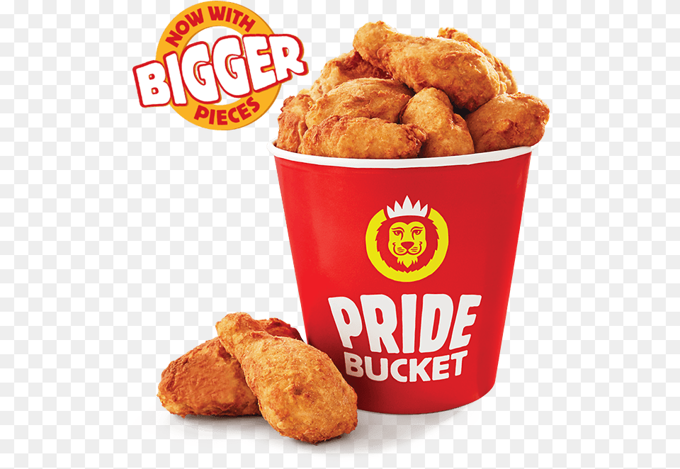 Bucket Of Fried Chicken Hungry Lion Pride Bucket, Food, Fried Chicken, Nuggets Png Image