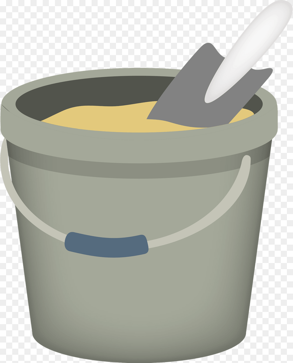 Bucket Of Sand And Gardening Trowel Clipart, Bottle, Shaker Free Png