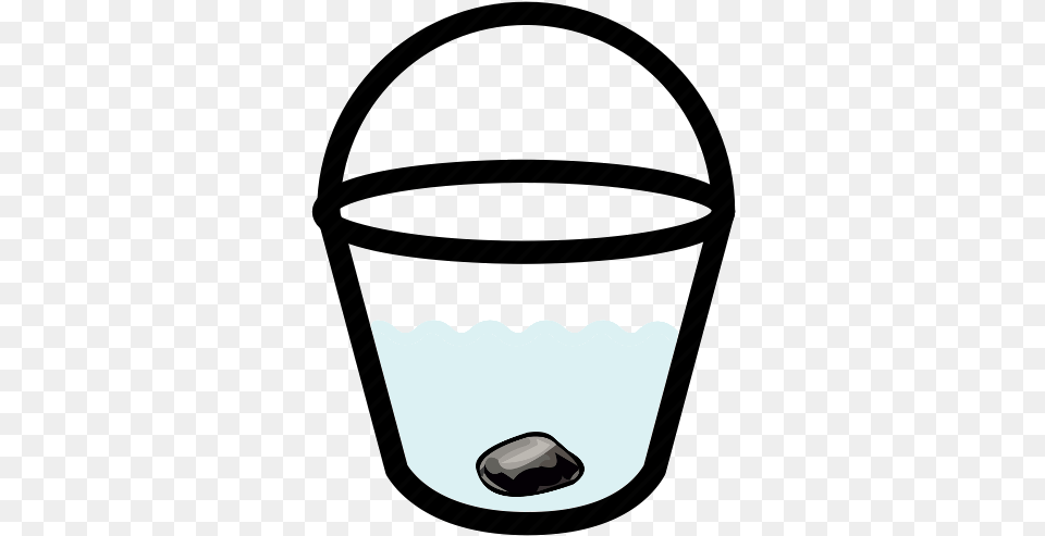 Bucket Water Rock Bucket Of Water Icon Full Size Small Rock Png Image