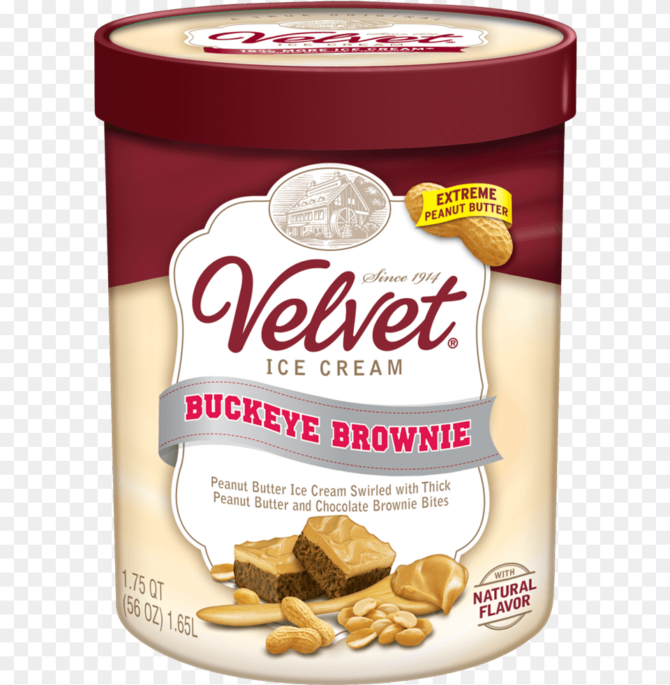 Buckeye Brownie Velvet Ice Cream Flavors, Food, Peanut Butter, Can, Produce Free Png