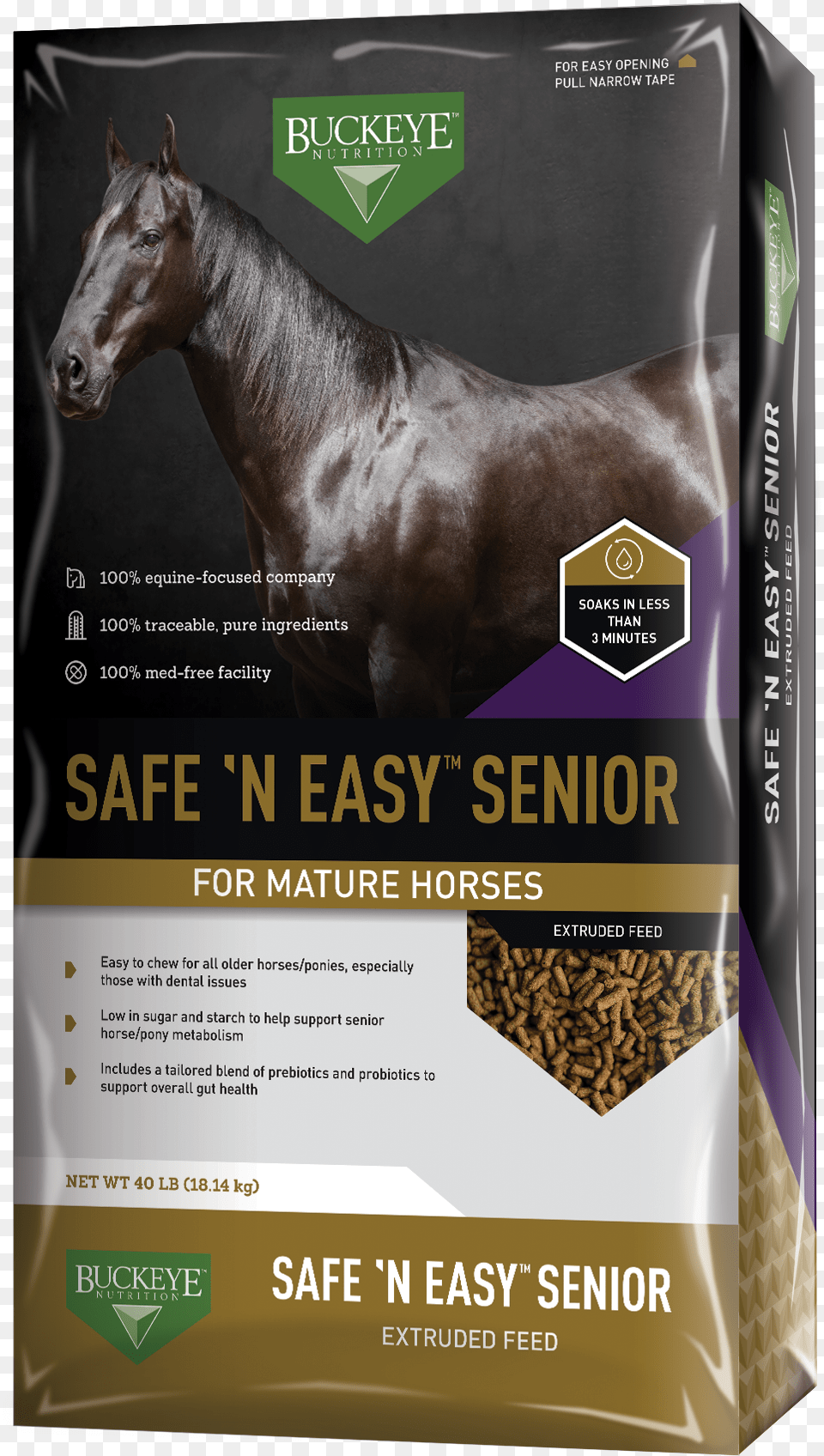 Buckeye Senior Balancer Feed, Advertisement, Poster, Animal, Horse Png Image